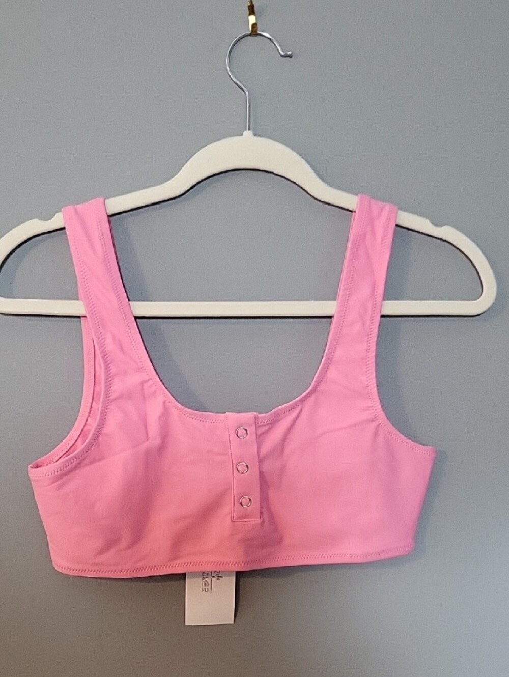 Desert Dreamer Size M Pink Snap-Front Bikini Top